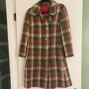Chic Plaid Pea Coat for Women